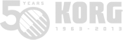 Korg logo 50 years